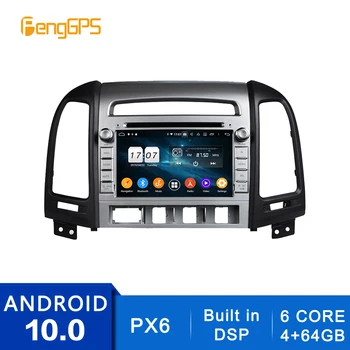 Android 10 DVD Atskaņotāju Hyundai Santa Fe 2006-2011 Touchscreen Multimediju GPS Navigācijas Headunit Radio Carplay PX6 Bluetooth