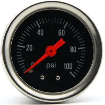 Universālā Degvielas Spiediena Regulators Platums 0-100 Psi Chrome Degvielas/Eļļas Rādītājs