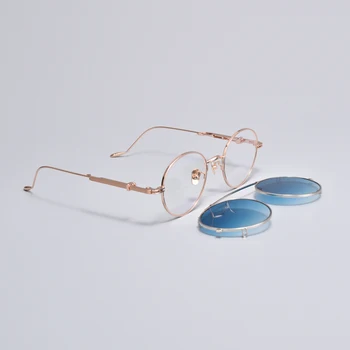 Korejas Recepšu Brilles Rāmja Ar clip vīriešu un Sieviešu Kārtas Tuvredzība Optisko Maigu Diplo-cub 032 Brilles Rāmis