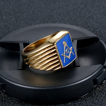Oulai777 izm signet-ring nerūsējoša tērauda gredzeni Liels zelta vīriešu Masonu gredzenu modes rotaslietas vēstuli mens accesories vairumtirdzniecības lepnums