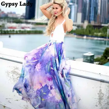 GypsyLady Violets Ziedu Svārki Sieviešu Elastīgs Viduklis Brīvdienu Maxi Svārki Liels Hem Šiks Plus Lieluma Svārki Sieviešu Šiks Faldas