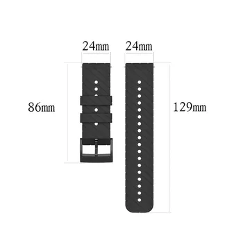 24mm Silikona Watchband par SUUNTO Spartas Sporta Rokas AP par SUUNTO9 / 9 Baro D5 Smart Pulksteņu Piederumi Pulksteņu Siksniņas Aproce
