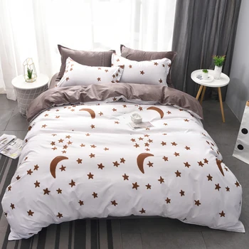 YuXiu Classic gultas piederumi set 11 lieluma Zvaigzne, Mēness gultas veļa 4gab/komplekts sega sedz uzstādīt palagu AB pusē sega sedz 2019 gulta