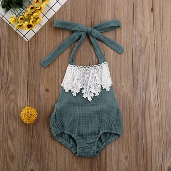 Emmababy Modes Jaundzimušā bērna Baby Toddler Meitenes Mežģīnes Bodysuit Romper Backless Jumpsuit Sunsuit Drēbes 0-18M