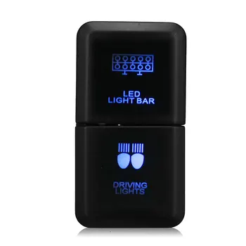 Vehemo Melns ABS Slēdzis Bārs Pārslēgtu Gaismas Joslu Maiņa Push Izturīgs Bārs Gaismas LED Gaismas Slēdzi Joslas Pogas LED Miglas Auto Piederumi