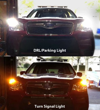 Ford led gaismas Lielisku Ultra spilgti 3157 divu Krāsu Switchback LED dienas gaitas lukturi Autostāvvieta priekšējo Pagrieziena Signāla Spuldzes