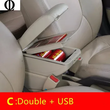 Par ToyotaPrius C Prius C elkoņbalsti lodziņā centrālās noliktavas saturu Uzglabāšanas kaste Aqua elkoņbalsti kaste ar kausa turētājs pelnu trauku USB interfeiss