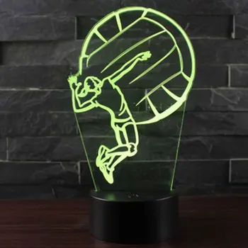 Hokeja tēma 3D Lampas LED nakts apgaismojums 7 Krāsas Maiņa Pieskarieties Garastāvokļa Lampa Ziemassvētku dāvanu Dropshippping