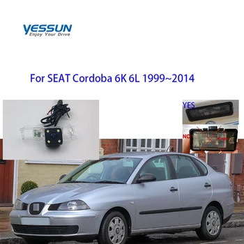 Yessun CCD Atpakaļskata Kamera SEAT Cordoba 6K 6L 1999~Autostāvvieta Reverse Backup 4 LED KAMERA Automašīnas numura zīme