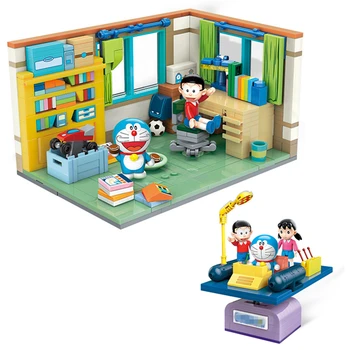 Ļoti Atjaunota Doraemon Nobita Nobis Istabā Montāža Laika Mašīnas Modeli, Celtniecības Bloki Komplekts Ķieģeļu Klasiskās Komplekti Bērniem, Rotaļlietas, Dāvanu