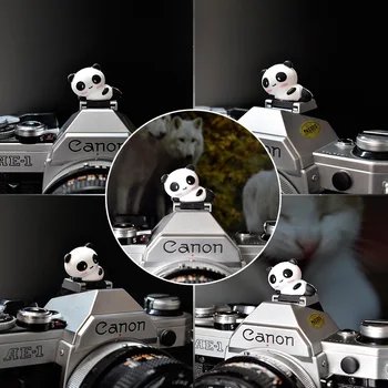 Fotokameras zibspuldzes pieslēgvietas Karikatūra seguma Panda canon 5DIV EOSR nikon D850 D800, sony A7R4 A7R3 fuji xt3 xt30 xt20