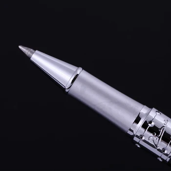 Pikaso Pimio 605 Dzidri Balts un Sudraba Klipu Metāla Rullīti Lodīšu Pildspalva ar Dimantu uz augšu Lodīšu Pildspalvas par Ziemassvētku Dāvanu