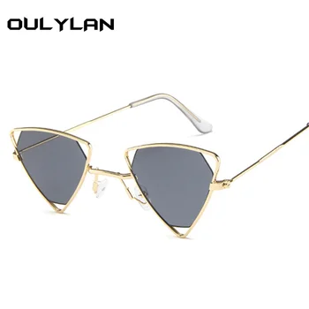 Oulylan Mazo Steampunk Saulesbrilles Sievietēm, Metāla Vintage Saules Brilles Vīriešu Zīmolu Dizaina Trīsstūris Sunglass Punk Stlye Brilles UV400