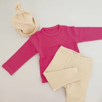2020 Jaunu Bērnu Apģērbu Komplekti Zīdaiņiem Meitene Pidžamā Trīs gabals Uzvalku Bērniem Mājsaimniecības Komplekts Jaundzimušo Bērnu, Meiteņu un Zēnu Drēbes Sleepwear