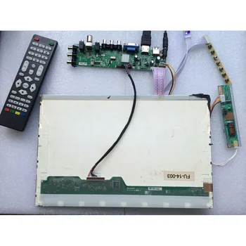Komplekts B154EW08 V1 HDMI 1280X800 Kontrolieris VGA 1 CCFL TV USB AV LCD ar DVB-T2, DVB-T 15.4