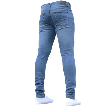 Rudens Ziemas Modes Vīrieši Izdilis Džinsi Slims Fit Džinsa Zeķes Garās Bikses Vīriešu Jaunu Modes Džinsa Zīmuli bikses skinny jeans