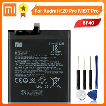 Xiao Mi oriģinālajai Tālruņa Akumulatora BP41 BP40 Par K20Pro Mi9T Mi 9T Pro K20 3900mAh Ar Bezmaksas Rīkiem