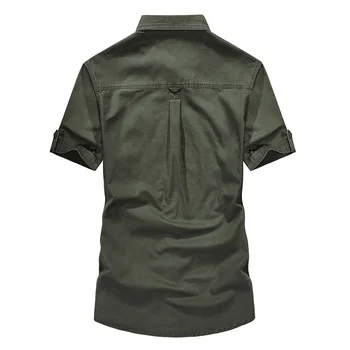 Modes Dizaina Īsām Piedurknēm Krekls Cilvēks Kokvilnas Gadījuma Zaudēt Krekli Militāro Āra Kravas Krekli Vīriešiem
