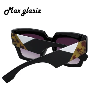 Max glasiz Modes Zīmola Dizainere Laukumā Saulesbrilles Sievietēm, Vīriešiem Plastmasas Vintage Saules Brilles UV400 Toņos Gafas
