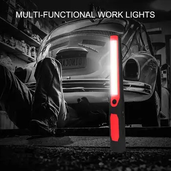 COB LED Darba Inspekcijas Lukturīti USB Uzlādes Magnētiskais Āķis Lāpu Penlight Kabatas Lanterna Auto Remonts, Kempings