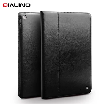QIALINO Biznesa Īstas Ādas Tablet Case for iPad 10.2 2019 Ultra Plānas Luksusa Roku Stāvēt Flip Cover for iPad 10.2 collu
