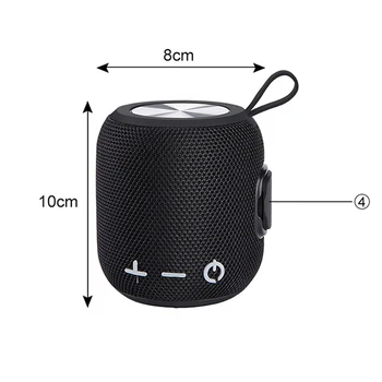 Bezvadu Ūdensizturīgs Bluetooth Portable Speaker Kolonnas Skaļrunis Mini Saprātīga Āra Daudzfunkciju Audio Skaļrunis