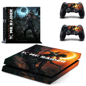 Ēnu Tomb Raider PS4 Uzlīmes Play station 4 Ādas Uzlīmes Uzlīmes PlayStation 4 PS4 Konsoles & Kontrolieris Ādas, Vinila