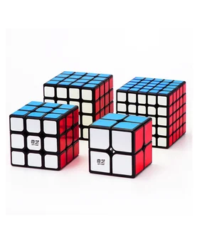 Qiyi Black Megaminx Šķībs Mastermorphix Piramīdas Kļavu Magic Cube 2x2 3x3 4x4 5x5 Stickerless Ātrums Puzzle Rotaļlietas Pieaugušajiem Cubo