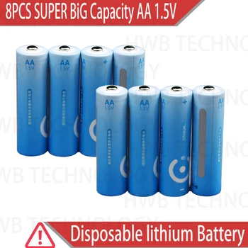 8pack Pavisam Jaunu SUPER Lielas Jaudas AA 1,5 V litija-dzelzs bateriju.Augstas jaudas Ilgu glabāšanas laiku digitālo Fotokameru, radio ba