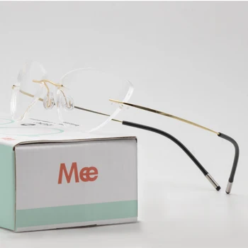 Meeshow Sakausējuma Bez Apmales Brilles Rāmis Sievietēm Īpaši Vieglas Brilles Recepšu Bezrāmju Kaķu Acu Miopija Optisko Rāmis 8522