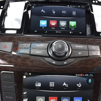 Jaunākās Duālā ekrāna Android automašīnas radio uztvērēju Nissan patrol Y62 par infini qx80 2010-2020 auto GPS navi multimediju DVD atskaņotājs