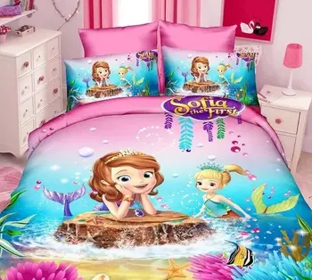 DISNEY Cartoon gultas komplekti Bērnu guļamistaba vienu dvīņu izmēra gultas palagi pārvalki 3/4gab nē pildvielas Dropshipping