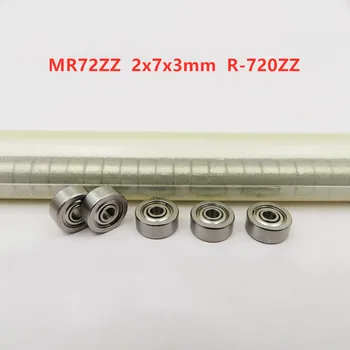 50gab/100gab/500pcs miniatūras ar lodīšu gultņiem MR72ZZ 2x7x3mm R-720ZZ deep groove lodīšu gultņiem MR72 -2Z 2mm*7mm*3mm modeli, ņemot