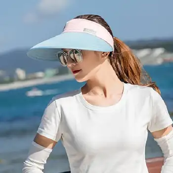 KARSTĀ Sievietēm Vasarā Golfs Tenisa Cepuri Sporta Platām Malām Beach Sun Visor Klp Regulējams Anti-UV Ourdoors līgava zirgaste vāciņi