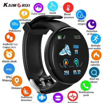D18 Smart Skatīties Vīrieši Sievietes asinsspiedienu Ceļa Bluetooth Smartwatch Sporta D13 Smartband 116 Plus Viedo rokas Pulksteņu Android, IOS