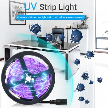 UV LED Strip Gaismas Ultravioleto Staru Elastīgu Lenti, Lentes Purpura Gaismas 12V 5m 10m 15m 300LEDs 385-400nm par DJ Fluorescences Puse