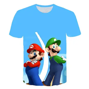 Jaunākās Harajuku Klasiskās Spēles Super Mario Bērnu t krekls Vīriešiem/Sievietēm, Super Smash Bros, 3D druka, T-krekls Hip Hop t Streetwear Topi