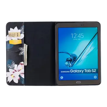 Tablet PC Case For Samsung Galaxy Tab S2 9.7 collu T810 T813 T815 T819 SM-T810 SM-T813 SM-T815 Segtu PU Leather Flip Stends Gadījumos