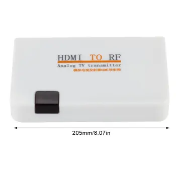 Universālā HDMI, RF Koaksiālie Converter Box Adaptera Kabeli ar Tālvadības pulti, Barošanas bloku, lai TV Pārvēršot
