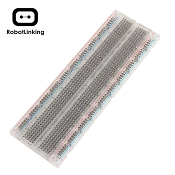 Caurspīdīgs 830 Tie-punktiem Solderless Plug-in Prototips Breadboard PCB Eksperimenta Testa plates par Arduino Shield
