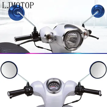 Universālā scooter daļas, motociklu sānu spogulis honda Kawasaki suzuki Aprilia benelli motociklu atpakaļskata spogulī, moto 8mm 10mm