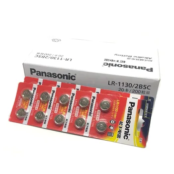 300pcs/daudz Jaunu Oriģinālo Akumulatoru Panasonic LR54 189 AG10 L1131 LR1130 G10 V10GA 389 Alkaline Pogu Šūnu Monētas Bateriju LR 54