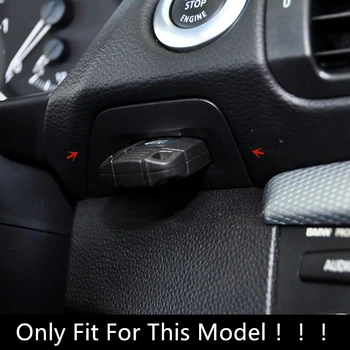 Auto Stils Centra Kontroles atslēgas caurums Rāmja Apdare Vāka Uzlīme Apdare BMW 1 Sērija E81 2007-2011 Interjera Aksesuāri