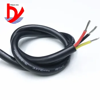 4-core karstumizturīga 200° kabeli, Multi-core mīksta silikona vads 22AWG 20AWG 18AWG 17AWG 15AWG 13AWG