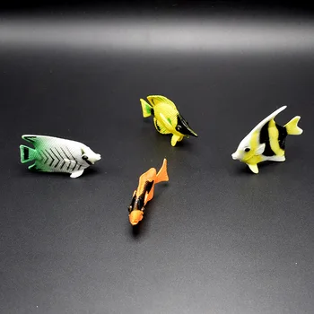12 krāsains tropu okeāna zivju angelfish dekoratīvo zivju modeļa simulācijas rotaļu zivju kolekcijas rotaļlietas, dāvanu