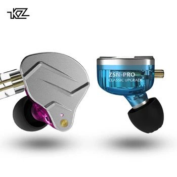 KZ ZSN Pro Ausu Austiņas Hibrīda tehnoloģiju, 1BA 1DD HIFI Bass Metāla Earbuds Bluetooth Sporta Trokšņa Slāpēšanas Austiņas Monitora