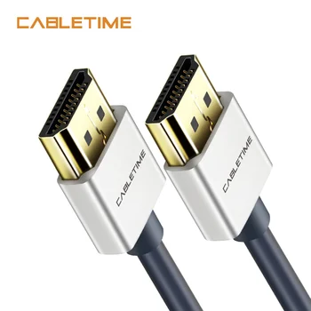 Cabletime HDMI Kabeli Vīriešu Vīriešu, Cinka Sakausējums Slim HDMI uz HDMI 2k*4k 2.0 60Hz Kabeli PS3 PS4 TV Klēpjdatoru, Projektoru, Kabeļu N116