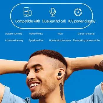A6S TWS 5.0 Bluetooth Austiņas Trokšņu Atcelšana Austiņas Ar Mic Handsfree Earbuds par Huawei Xiaomi Airdots Bezvadu Austiņu