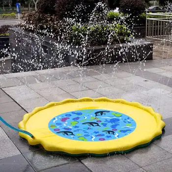 100/170CM Piepūšamās Spēlēt Mat Ūdens Strūklu Pad Rotaļlietas Āra Puse Sprinkleru Splash Pad Bērniem Giardino Visu'aperto Piscina Nuoto
