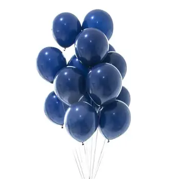 100/Pack 10 Collu Puse Baloni Tumši Zilā Zelta Lateksa Baloni, Kāzām, Dzimšanas dienas svinībām Līgavas Dušas Partijas Apdare